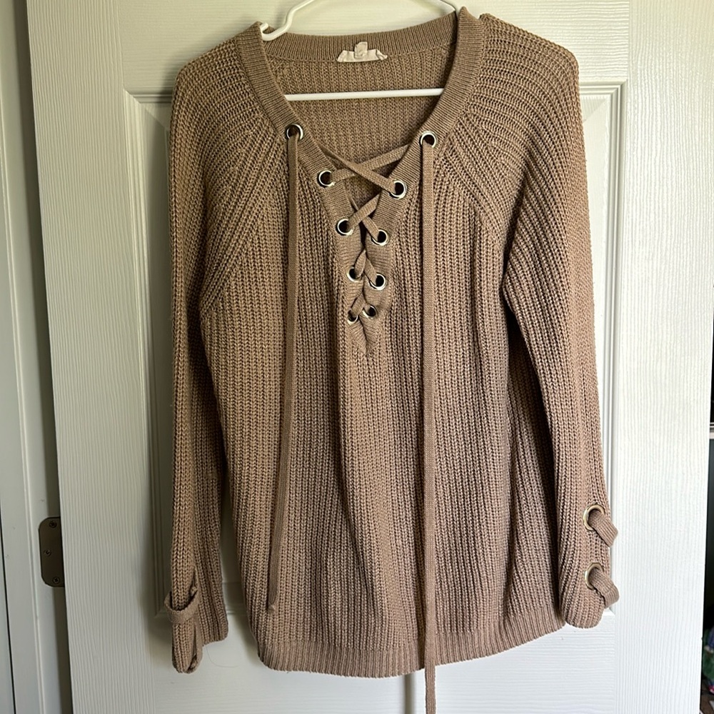 Knitted v sweater